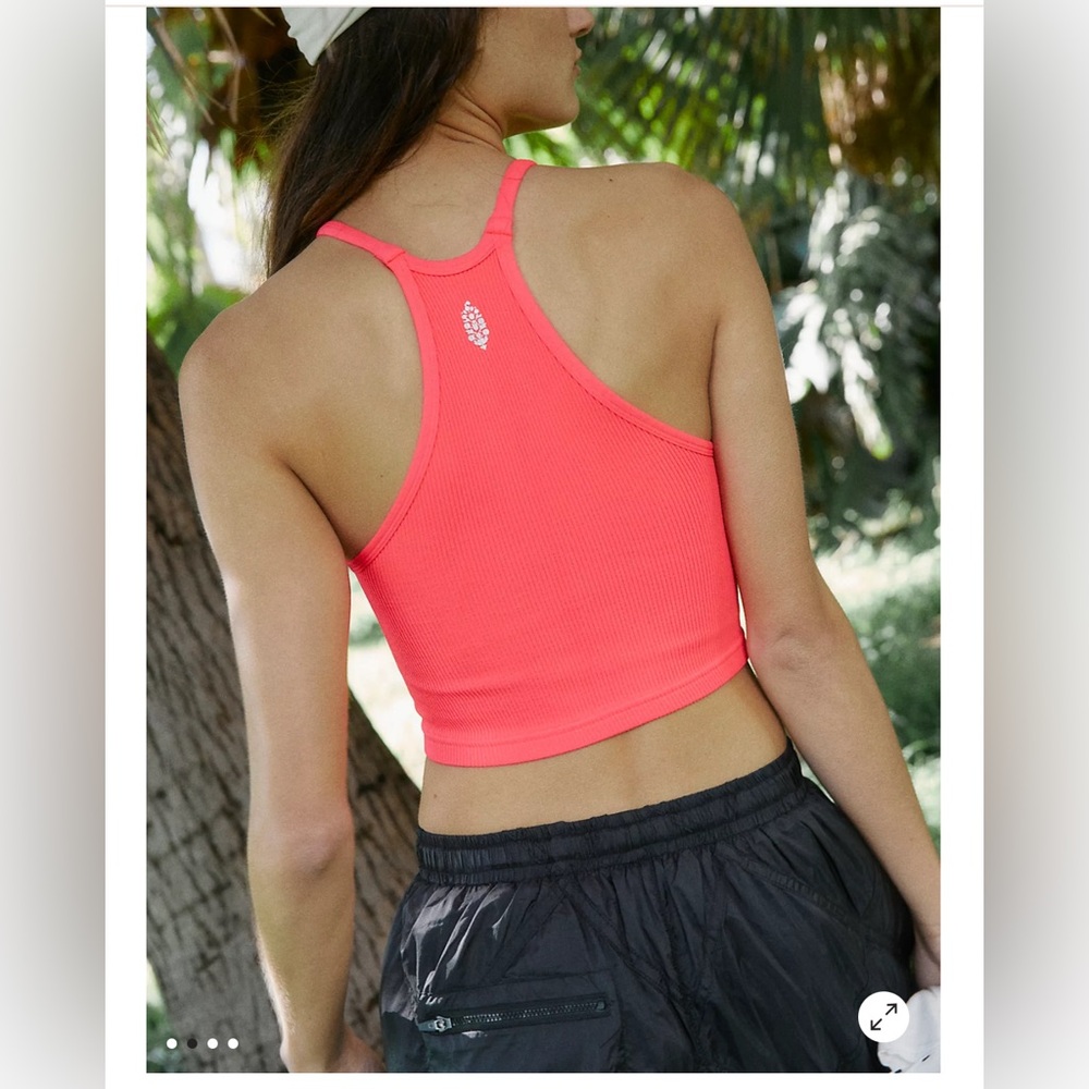 Free People Happiness Runs Crop Tank Electric Sunset M/L - Picture 2 of 7